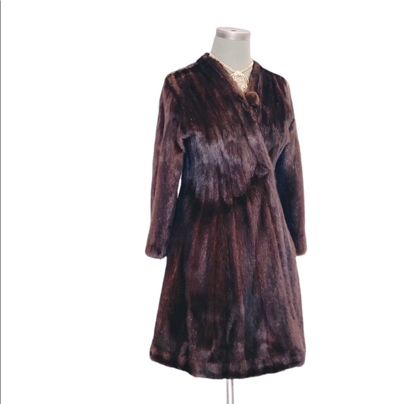 Luxury Million Dollar Look Vintage Geoffrey Beene Real Mink Fur Coat Jacket - Picture 8 of 11